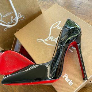 Christian Louboutin Patent Pump Pigalle 120 Black Size 39, 5"